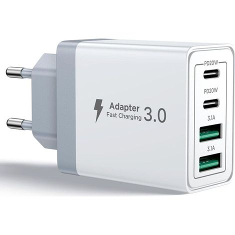 Usb-c-ladegerät, 40 W 4-port Usbc-schnellladegerät Für Iphone, Mehrfachsteckdose Pd+qc 3.1a Typ-c-adapter Für Iphone 16 15 14 13 12 11 Pro Max X Xs Xr 8 7 6s Plus Mini Se, Ipad, Samsung Galaxy