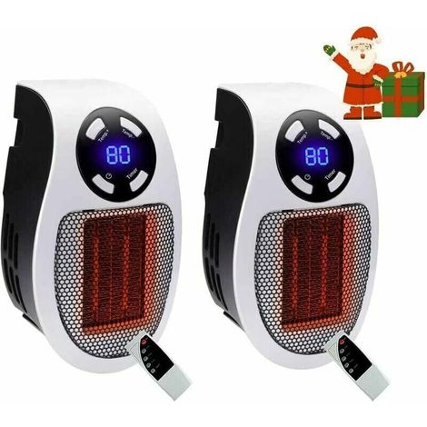 Keramik-heizlüfter 500w – Tragbarer Mini-heizkörper – Einstellbares Thermostat – 180° Drehbarer Stecker – Energieeffizient