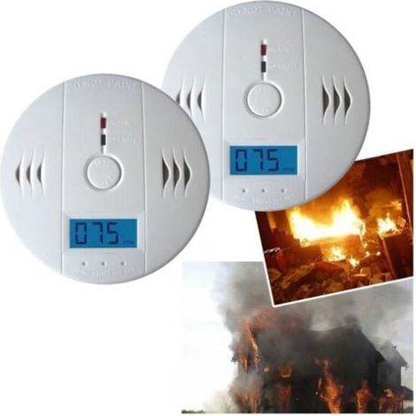 2x Kohlenmonoxid-gasmelder Co-alarm Warnmelder Ce-zertifiziert - Rapanda
