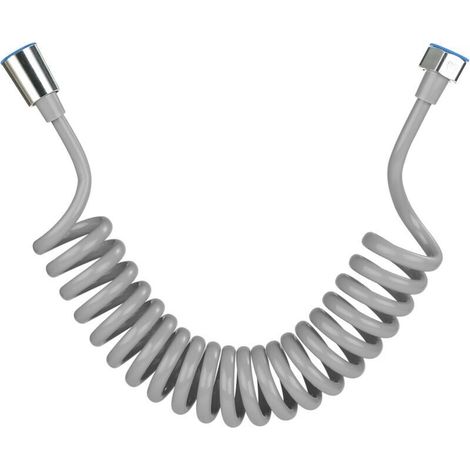 Duschschlauch, Schaumstoff-duschschlauch Mit Kupferstopfen, Teleskopischer Federschlauch, Einziehbarer Schlauch Für Handbrause, Wc Und Bidet (3m Grau)