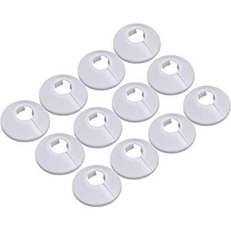 12er-pack Weiße Rohrabdeckungen Für 15-mm-rohre – Einfache Werkzeuglose Installation – Kunststoffmaterial Pp – Dekorativ Für Heizkörper