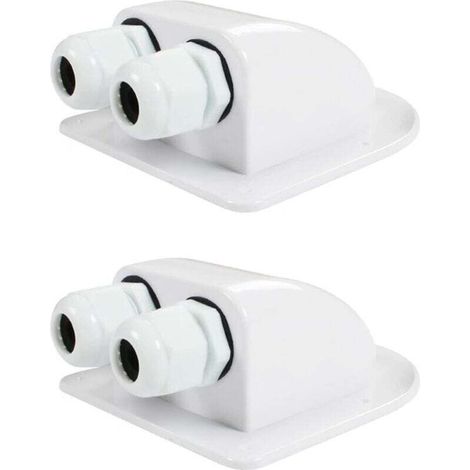 2 Stück Wasserdichte Kabeldurchführungen, Kabelverschraubung Für Kabeleinführung, 2 Stück Dachkabeldurchführung, Abs Wasserdicht Ip68 Solar, Für Wohnmobile, Boote, Yachten (weiß)