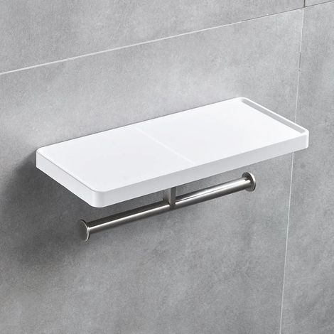 Toilettenpapierhalter, Wandmontiert, Weiß