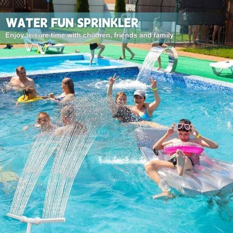 Cascade Piscine Sprühbrunnen Für Pool, Verstellbarer Hydrodynamik-aerator, Pool-wasserfall Für Garten Und Außenbereich, Geeignet Für 1,5-zoll-anschluss (weiß)