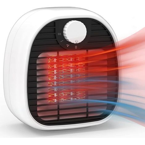 Keramik-heizlüfter, 1000w Keramik-heizlüfter, Elektrischer Heizkörper Mit 2 Heizstufen, Überhitzungs- Und Kippschutz, Heizlüfter Für Badezimmer Und Wohnzimmer
