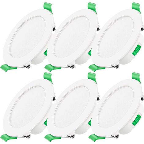 Dimmbare 230v 7w Einbau-led-spots, Wasserdicht Ip44, Verstellbare Deckenstrahler Für Badezimmer Und Wohnzimmer, 6er-set, Rund, [energieeffizienzklasse D]
