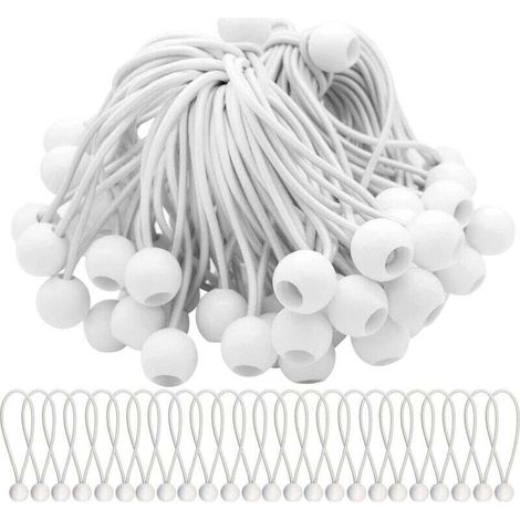 Set Aus 50 Elastischen Spanngummis Mit Kugeln, Sandow-gummis Mit Kugeln Für Zelte, Pavillons, Banner Und Planen