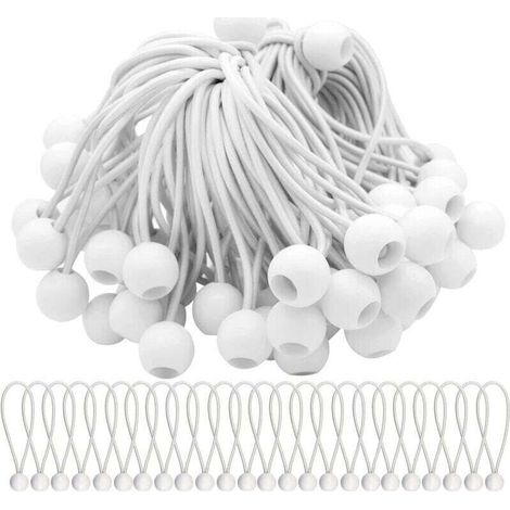 50er Set Elastische Spanngurte Mit Kugeln, Gummiseile Mit Kugeln Für Festzelte, Zelte, Banner Und Planen