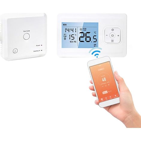 Drahtloser Smart-thermostat, Wifi-fähiger Intelligenter Thermostat, Programmierbarer Gasthermostat, Sprachgesteuert Und Fernbedienbar, Kompatibel Mit Alexa Und Google Home