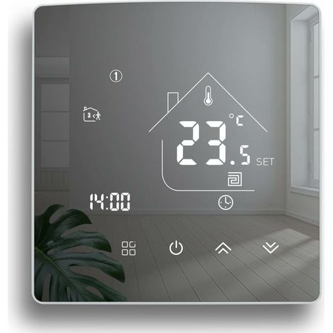 Spiegelthermostat Heizthermostat Programmierbarer Raumthermostat Digitaler Wandthermostat Für Warmwasserbereitung Fußbodenheizung 3a