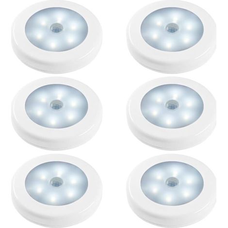 Nachtlichter Mit Bewegungsmelder, 6er-pack, Durch Bewegung Aktiviert, Helligkeitssensor, Led-lichter Für Die Dunkelheit, Geeignet Für Schlafzimmer, Toilette, Küche, Flur, Schrank, Garderobe, Treppe [e