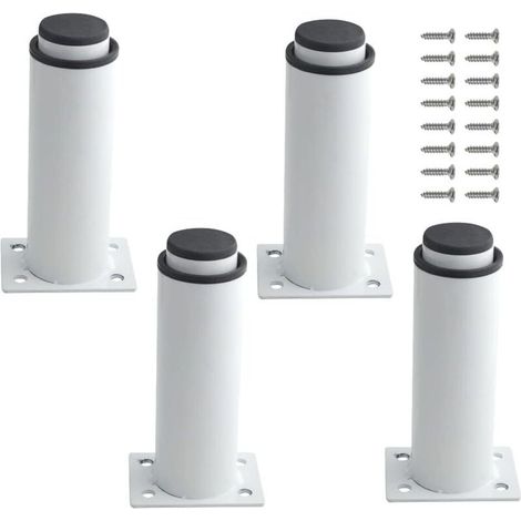Satz Von 4 Robusten, Verstellbaren Metallmöbelfüßen Für Tisch, Bett, Sofa (120 Mm-180 Mm, Weiß)