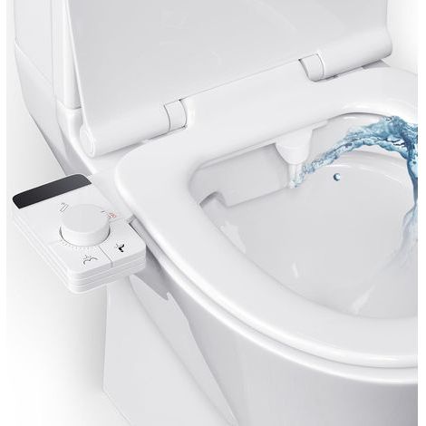Bidet-toilette Wc, Tragbar, Nicht-elektrischer Bidet-sprühkopf Mit Einziehbaren Düsen, Selbstreinigende Doppeldüsen Und Wasserdruck-einstellknopf