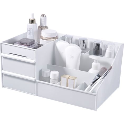 Büro-make-up-organizer Mit Schubladen, Kosmetik-aufbewahrungsbox, Büro-organizer, Schreibwaren-aufbewahrungsbox, Make-up-organizer (weiß)