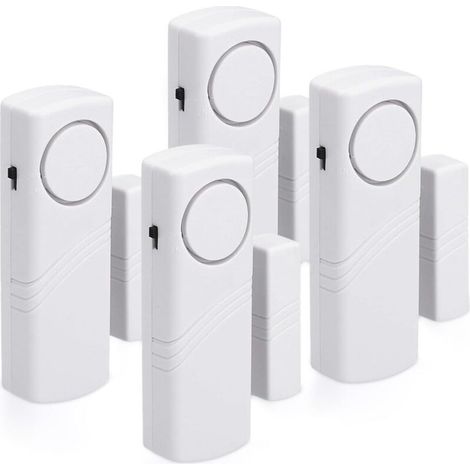 Drahtloser Tür- Und Fensteralarm, 4er-pack Magnetische Alarmanlagen, 100 Db Lautstärke, Werkzeugfreie Installation, Einbruchschutz Für Zu Hause