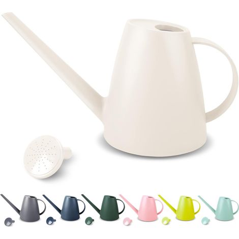 1 Gießkanne Für Zimmerpflanzen, Kleine Gießkanne Für Zimmerpflanzen Und Gartenblumen, Gießkanne Mit Langem Ausguss Für Außenpflanzen 1,8 L 1/2 Gallone (weiß)