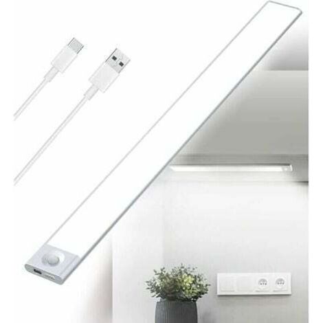 Led-beleuchtung Für Unter Schränke, Usb-aufladbar, 2500 Mah, 40 Cm, Dimmbar, Kabellose Schranklampe Mit Bewegungsmelder, Led-leiste Mit Pir-sensor, Batteriebetrieben Für Innentreppen