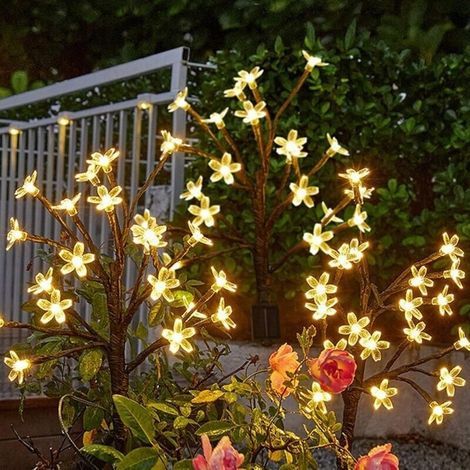 Solarlampen Für Den Außenbereich Im Garten - 20 Leds - 2 Modi - Gartendekoration - Winterfest - Wasserdicht - Für Garten, Außenbereich, Terrasse, Rasen, Weihnachtsdekoration