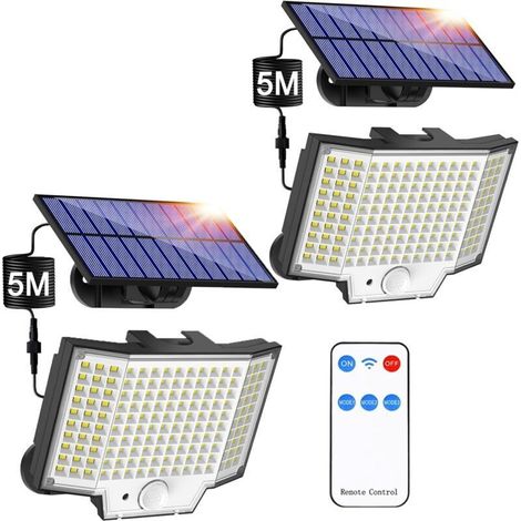 2er Set Solarleuchte Für Den Außenbereich, Garten, Ip65, 270°, 3 Modi, Solare Außenbeleuchtung, Strahler, Außenbeleuchtung, Veranda, Garage