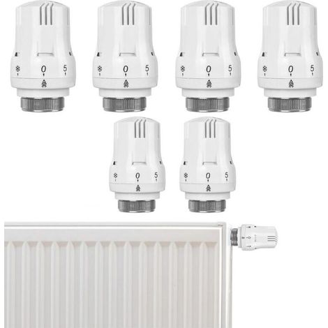 6er-pack Thermostatische Heizkörperköpfe - Intelligentes Kühlventil - Ersatz-thermostatkopf: Heizkörperthermostat - Ersatzkopf Für Büro Und Zuhause
