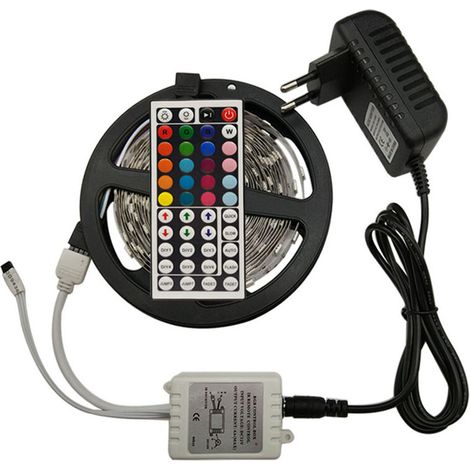 Led-lichtstreifen 5 M Rgb Farbwechselnde Led-beleuchtung Für Zuhause, Küche, Schlafzimmer, Wohnheim, Bar, Mit Ir-fernbedienung Und Diy-modus