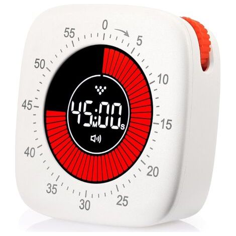 Digitale Visuelle Uhr Mit Farbdisplay, 60-minuten-countdown, Leises Zeitmanagement-tool Für Küche, Klassenzimmer, Meetings, Kinder Und Erwachsene