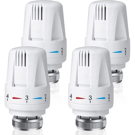 4er-pack Thermostatventile Für Heizkörper, Cjbin Thermostatkopf M30 X 1,5, Thermostatventil Für Zuhause Und Büro, Ersatz Für Heizkörperthermostat