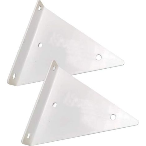 2 Stück (8x10cm/3,1x3,9in, Weiß) Dreieckige Metall-halterung Für Schwebende Regale, Verdeckte Wandwinkel Für Regale, Unsichtbare Halterungen Für Schlafzimmer, Wohnzimmer, Badezimmer, Diy-dekoration