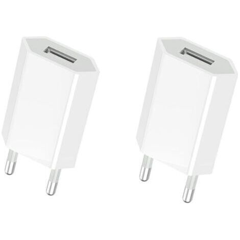 (2er-pack) Schnelles Usb-ladegerät, Universeller Netzstecker (5w 5v 1a), Reisetauglich, Kompatibel Mit Iphone, Apple, Samsung Galaxy, Pixel, Nexus, Huawei, Xiaomi, Htc, Sony, Lg – Weiß