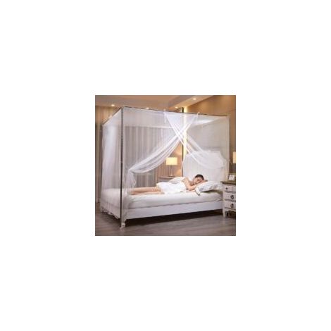 Moskitonetz Bett Zelt Seitlicher Eingang Vordach Schlafzimmer Dekoration Moskitonetz Weiß, 1,2 Meter X 2 Meter (ohne Bettrahmen)