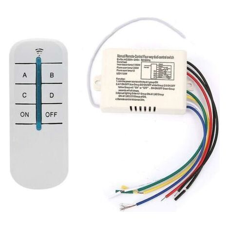 4-kanal-fernbedienungsschalter 220v – Digitaler Wandempfänger – Ac200v-240v Stromversorgung – Reichweite 15m