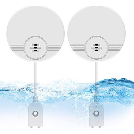 2er-set Wassermelder, Wasseralarm, Wasserüberwachungsalarm 135 Db, Für Keller, Badezimmer, Garagen