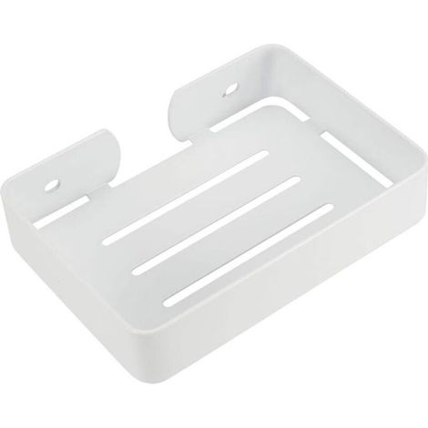 Wandseifenschale Aus Edelstahl Mit Montageset Für Die Dusche, Weiß