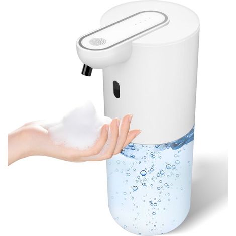 Automatischer Seifenspender, 400ml Wandseifenspender, Flüssigseifenspender Mit Infrarotsensor, Usb-aufladbar, 4 Einstellbare Stufen (weiß, Schaumtyp)