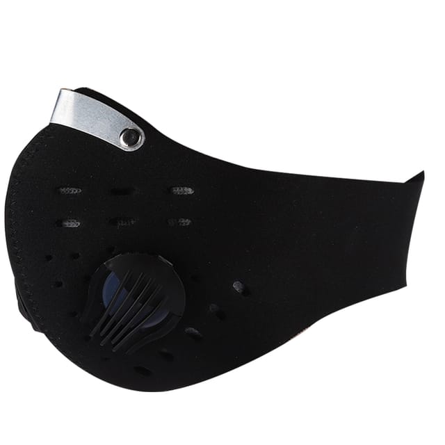 Outdoor-Radfahrer-Staubmaske aus Aktivkohle, elastisch und atmungsaktiv (Schwarz)
