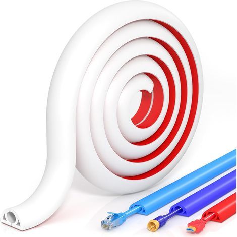 Selbstklebende Kabelrinne Aus Flexiblem Pvc, Leicht Zuschneidbar, Befestigung Für Alle Kabel, Zuhause, Büro, Schule, Kabelkanal Zum Verbergen Von 1 Kabel