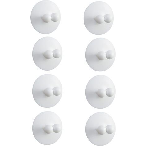 8er Set Saugnapf-zahnbürstenhalter, Silikonener Wandhalter, Reißfest, Für Zahnbürsten, Handtücher, Rasierer Und Badebomben (weiß)