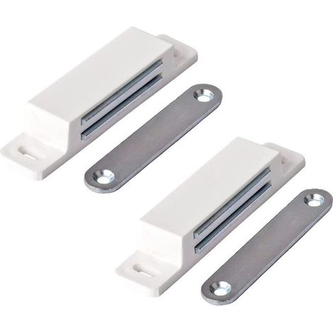 Magnetische Schranktürverriegelung, Extra Starker Magnetischer Türverschluss – Haltekraft 13 Kg – 2er-pack In Weiß – Für Schranktüren, Möbel Und Schubladen.