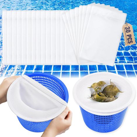 30 Stück Pool-skimmer-socken, Wiederverwendbare Pool-filterstrümpfe, Pool-skimmer-socken, Poolzubehör Für Skimmer