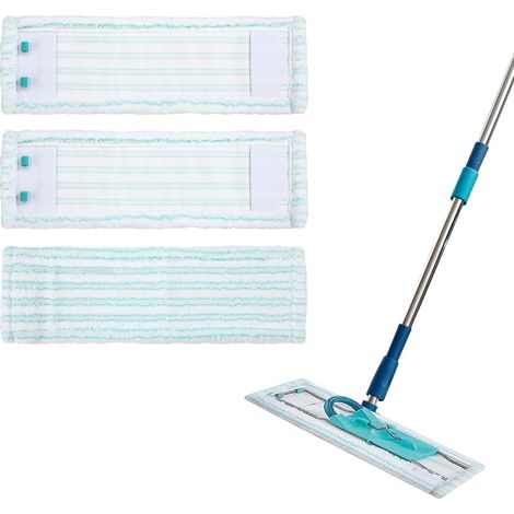 3 Ersatz-mopptücher, Kompatibel Mit Leifheit Profi Xl Micro Duo/profi Xl Cotton Plus, Mikrofaser-baumwolle, Universell Einsetzbar Für Fliesen-/holzböden