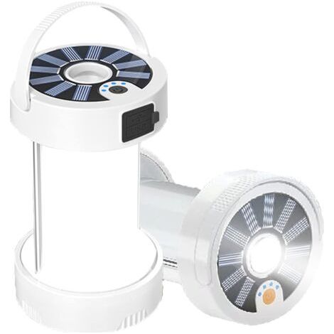 Crediri Wiederaufladbare Solar-campinglampe, 4 Modi Wiederaufladbare Solarlaterne, Ultra-helle Led-zeltleuchte Mit Magnetfuß, Wasserdichte Notbeleuchtung