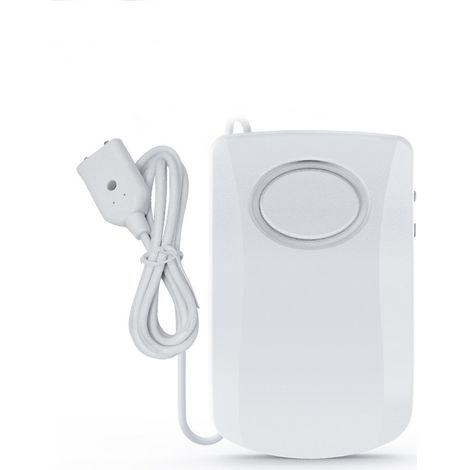 Wasserdetektor, Intelligenter Hochwassermelder 130 Db, Drahtloser Wasseralarmsensor (1 Stück, Weiß)