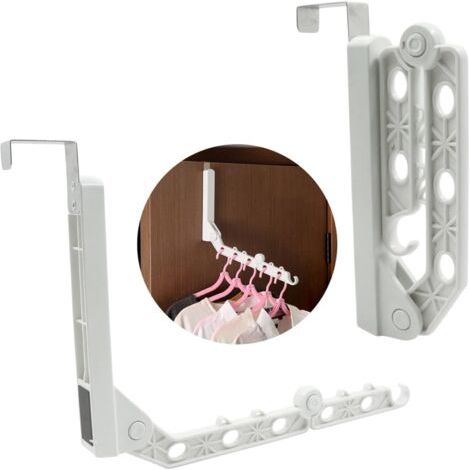 Klappbarer Wäscheständer, Modern Und Platzsparend, Zum Aufhängen An Der Tür, Ideal Für Balkone, Schränke Und Schlafzimmer, 2er-pack, Weiß