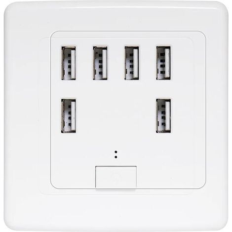 Universelle Usb-steckdose, 6 Integrierte Ports, 220v 4a Ladeplatte, Schnellladung