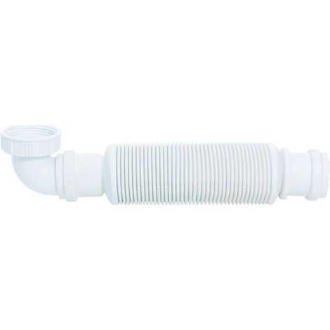 Platzsparender Siphon Aus Polypropylen D32, Weiß, Abflussrohr 39,2 Mm, Antireflex-abstieg 1,25 Zoll