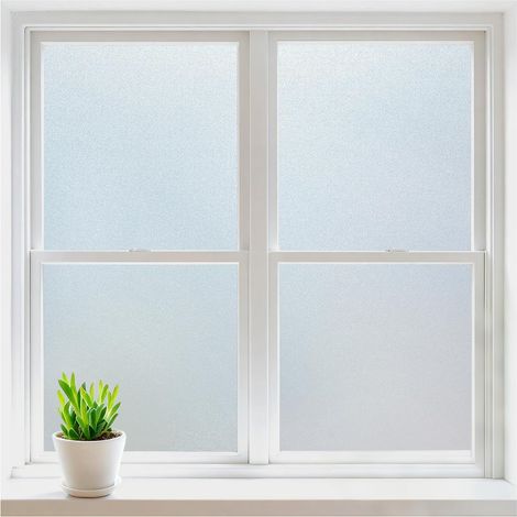 Weißes Sichtschutz-fensterfolie, 60x100 Cm, Mattierte Glasfolie, Staubabweisend Für Zuhause Und Badezimmer.