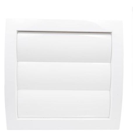 Blanc. Anschluss Ø100mm. Lüftungsgitter Mit Beweglichen Lamellen, Jalousie, Rückschlagklappe. Hergestellt Aus Abs-kunststoff.