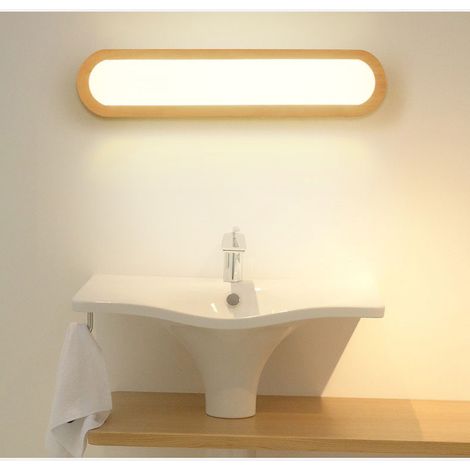 Led-wandleuchte Aus Massivholz, Innenwandleuchte, Wandleuchte Für Wohnzimmer, Schlafzimmer, Treppenhaus, Bad, Warmweiß (55 Cm)