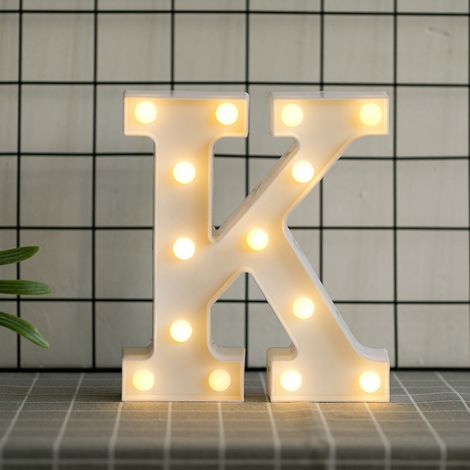Led-alphabetbuchstaben Mit Warmweißem Licht Für Innendekoration, Partys, Bars, Hochzeiten Oder Festivals (k)