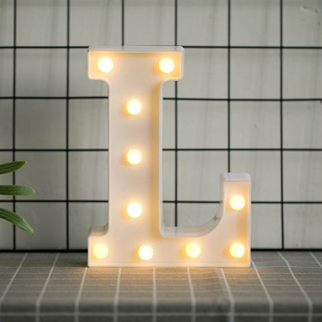 Led-alphabetbuchstaben Mit Warmweißem Licht Für Innendekoration, Partys, Bars, Hochzeiten Oder Festivals (l)